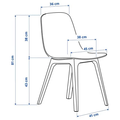 Стол и 6 стульев - IKEA EKEDALEN/ODGER, 180/240х90 см, темно-коричневый/бежевый, ЭКЕДАЛЕН/ОДГЕР ИКЕА (изображение №8)