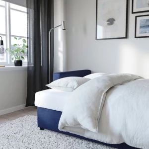 3-местный диван-кровать - IKEA FRIHETEN, 83x105x225см, синий, ФРИХЕТЭН ИКЕА
