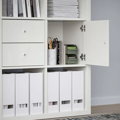 Стеллаж 16 ячеек с ящиками - IKEA KALLAX, 147х147 см, белый, КАЛЛАКС ИКЕА (изображение №3)