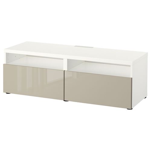 Тумба под ТВ - IKEA BESTÅ/BESTA, 120x42x39 см, белый, Бесто ИКЕА