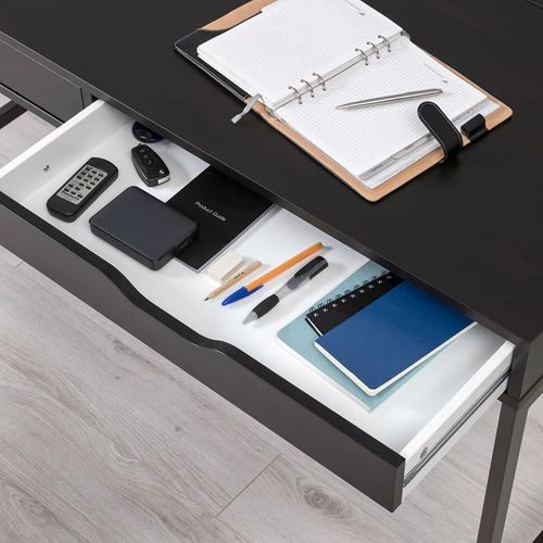 Письменный стол с ящиками - IKEA ALEX, 100x48 см, черно-коричневый, АЛЕКС ИКЕА (изображение №2)