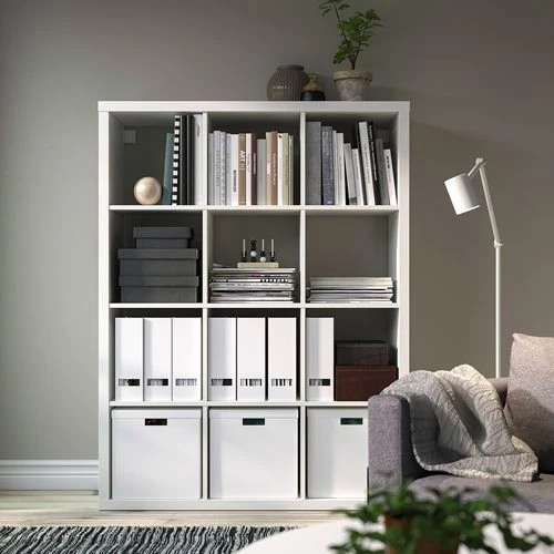 Стеллаж 12 ячеек - IKEA KALLAX, 112х147 см, белый, КАЛЛАКС ИКЕА (изображение №9)