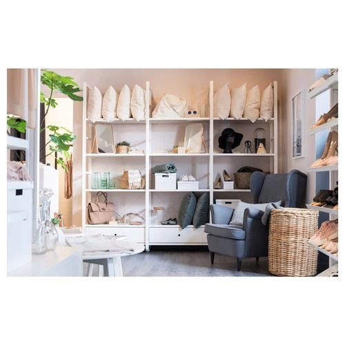 Открытый шкаф - IKEA ELVARLI/ЭЛВАРЛИ ИКЕА, 245х40х216 см, белый (изображение №2)