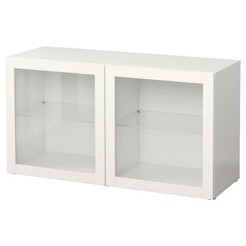 Шкаф - IKEA BESTÅ/BESTA, 120x40x64 см, белый, Бесто ИКЕА (изображение №1)