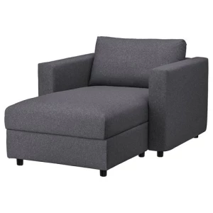 Кресло-кровать - IKEA VIMLE, 111х164х83 см, серый, ВИМЛЕ ИКЕА