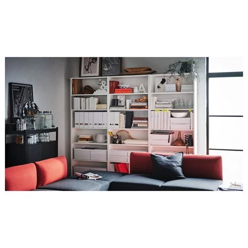 Открытый книжный шкаф - BILLY IKEA/БИЛЛИ ИКЕА, 28х80х202 см, белый (изображение №7)
