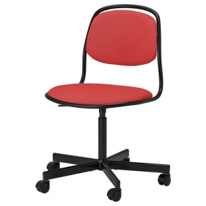 Вращающееся кресло - IKEA LÅNGFJÄLL/LANGFJALL, 68x68x94см, красный, ЛОНГФЬЕЛЛЬ ИКЕА