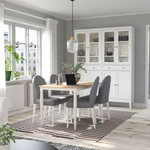 Обеденный набор - DANDERYD IKEA/ДАНДЕРИД ИКЕА,130х80х75 см, белый/серый
