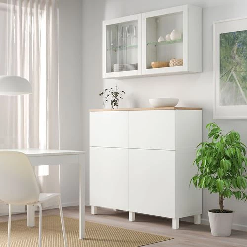 Комбинация для хранения - IKEA BESTÅ/BESTA/Беста/Бесто ИКЕА, 120x42x240 см, белый, (изображение №2)