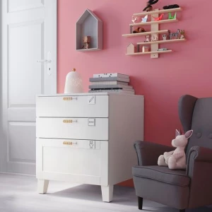 Комод детский - IKEA PLATSA/SMÅSTAD/SMASTAD, 60x55x63 см, белый, ИКЕА