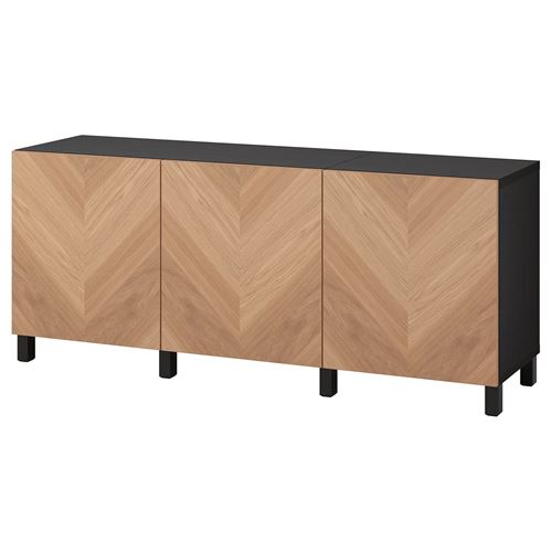 Комбинация для хранения - IKEA BESTÅ/BESTA/ БЕСТА/БЕСТО ИКЕА, 180x42x74 см, коричневый