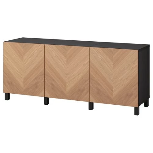 Комбинация для хранения - IKEA BESTÅ/BESTA/ БЕСТА/БЕСТО ИКЕА, 180x42x74 см, коричневый (изображение №1)