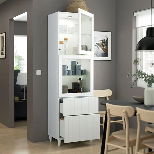 Комбинация для хранения - IKEA BESTÅ/BESTA/ БЕСТО ИКЕА, 60x42x202 см, белый (изображение №2)