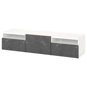Тумба под ТВ - IKEA BESTÅ/BESTA, 180x42x39 см, серый, Бесто ИКЕА