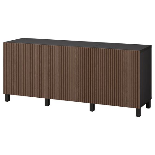 Комбинация для хранения - IKEA BESTÅ/BESTA/БЕСТА/БЕСТО ИКЕА, 180x42x74 см, коричневый