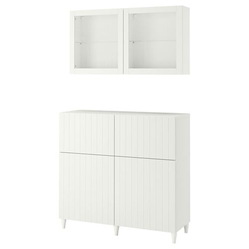 Комбинация для хранения - IKEA BESTÅ/BESTA/Беста/Бесто ИКЕА, 120x42x213 см, белый,