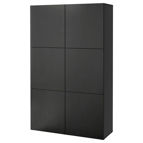 Комбинация для хранения - IKEA BESTÅ/BESTA/Беста/Бесто ИКЕА, 120x40x192 см, черный, (изображение №1)