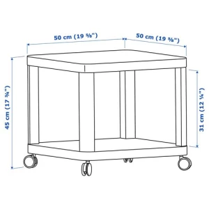 Столик придиванный - IKEA TINGBY/ТИНГБИ ИКЕА, 45х50х50 см, серый