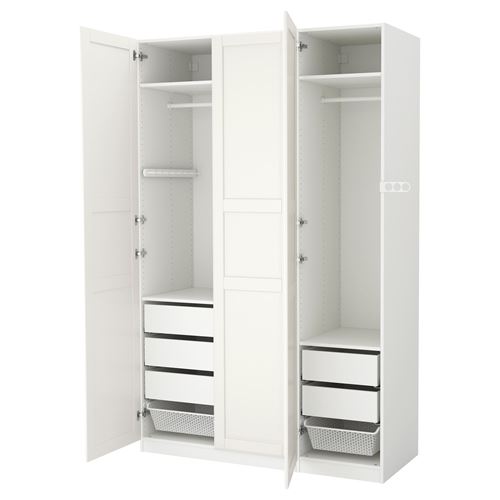 Гардероб - IKEA PAX/TYSSEDAL, 150x60x236 см, белый ПАКС/ТИССЕДАЛЬ ИКЕА