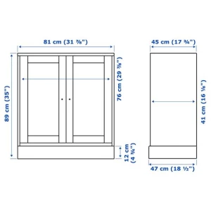 Шкаф с цоколем - IKEA HAVSTA, 81x89x47 см, белый ХАВСТА ИКЕА