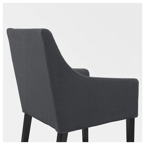 Тканевое кресло с подлокотниками - IKEA SAKARIAS/ЗАКАРИАС ИКЕА, 96х67х60 см, черный (изображение №9)