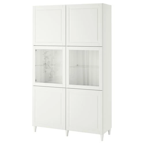 Комбинация для хранения - IKEA BESTÅ/BESTA/ Беста/Бесто ИКЕА, 120x42x202 см, белый, (изображение №1)