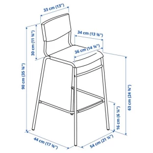 Комплект барного стола и барных стульев - HÅVERUD/STIG IKEA, ХОВЕРУД/СТИГ, 192/93х105Х66 см, смёрный/коричневый