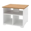Журнальный стол - IKEA ИКЕА SKRUVBY, 60х60х50см, белый/светло-коричневый