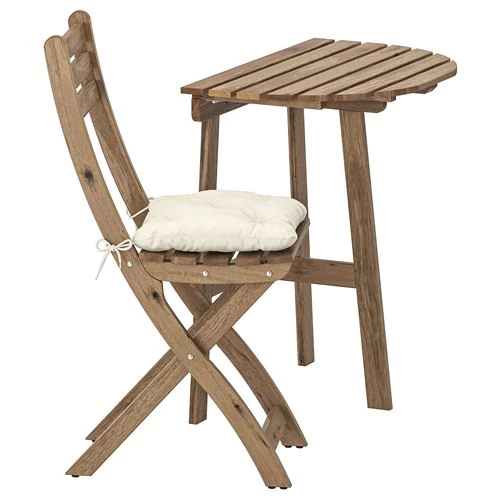 Стол +1 стул - ASKHOLMEN IKEA/ АСКХОЛЬМЕН ИКЕА, 70х44х71 / 36х49х87 см ...