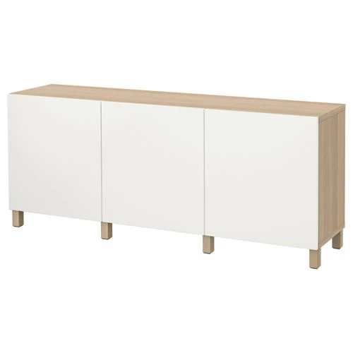 Комбинация для хранения - IKEA BESTÅ/BESTA/ БЕСТА/БЕСТО ИКЕА, 180x40x74 см, белый, (изображение №1)