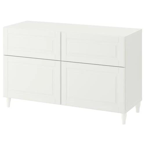 Комбинация для хранения - IKEA BESTÅ/Бесто ИКЕА, 120x42x74 см, белый, (изображение №1)