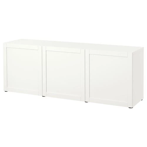 Комбинация для хранения - IKEA BESTÅ/BESTA/ БЕСТА/БЕСТОИКЕА, 180x42x65 см, белый (изображение №1)