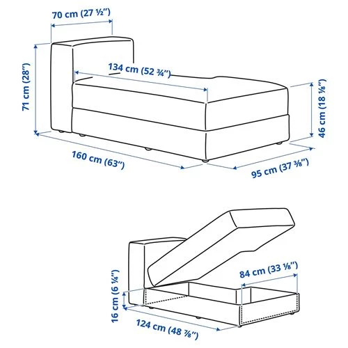 Кресло-кровать - IKEA  JÄTTEBO/JATTEBO/ЙЕТТЕБО/ЯТТЕБО ИКЕА, 71х95х160 см, бежевый (изображение №3)