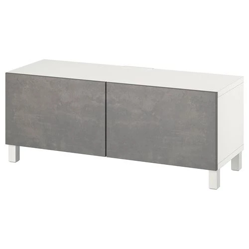 Тумба под ТВ - IKEA BESTÅ/BESTA, 120x42x48 см, серый, Бесто ИКЕА (изображение №1)