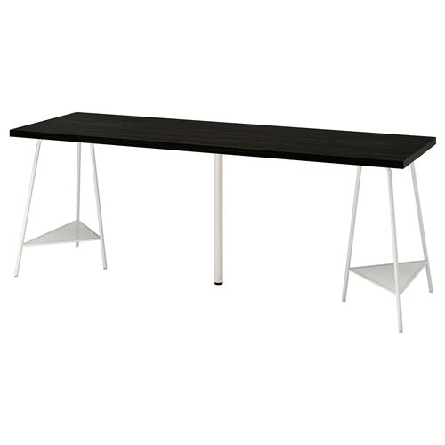 Письменный стол - IKEA LAGKAPTEN/TILLSLAG, 200х60 см, черно-коричневый/белый, ЛАГКАПТЕН/ТИЛЛЬСЛАГ ИКЕА