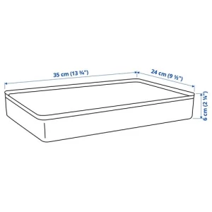 Органайзер с крышкой - IKEA HARVMATTA, 24x35x6 см, коричневый, ИКЕА