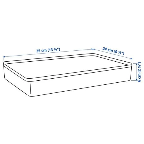 Органайзер с крышкой - IKEA HARVMATTA, 24x35x6 см, коричневый, ИКЕА (изображение №8)