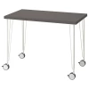 Письменный стол - IKEA LINNMON/KRILLE, 100x60 см, серый, Линнмон/Крилле ИКЕА