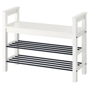 Скамья с полкой для обуви - IKEA HEMNES, 32x65x85 см, белый, Хемнэс ИКЕА