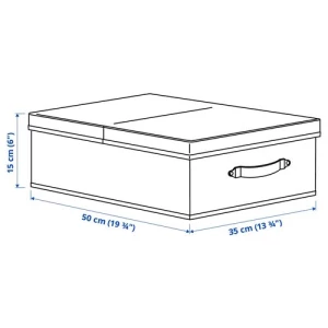 Органайзер с крышкой - IKEA BLÄDDRARE/BLADDRARE, 35x50x15 см, белый, БЛЭДДРАРЕ ИКЕА