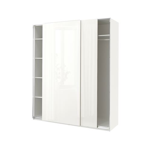 Шкаф-купе - IKEA PAX/HASVIK/ПАКС/ХАСВИК ИКЕА, 200x66x236 см, белый