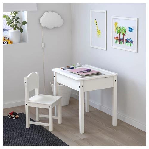 Стол детский - IKEA SUNDVIK, 58x45см, белый, СУНДВИК ИКЕА (изображение №3)