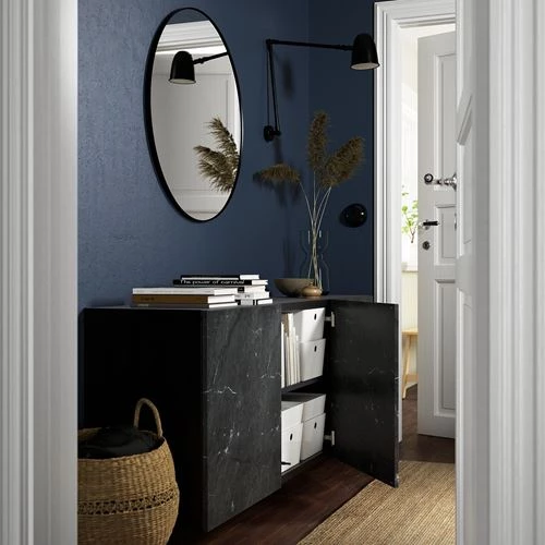 Навесной шкаф - IKEA BESTÅ/BESTA, 180x42x64 см, серый, БЕСТО ИКЕА (изображение №2)