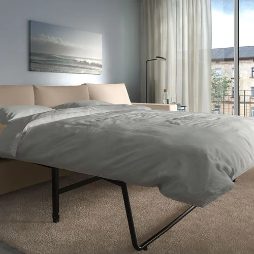 Диван-кровать угловой 2-местный - IKEA VIMLE, 285х98/241х83 см, бежевый, ВИМЛЕ ИКЕА (изображение №3)