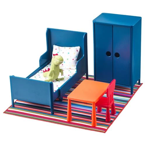Кукольная мебель - IKEA HUSET, синий/красный  ХУСЕТ ИКЕА (изображение №1)