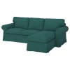 Чехол на угловой 3-местный диван - IKEA EKTORP, зеленый, ЭКТОРП ИКЕА (изображение №2)