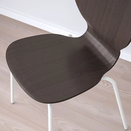 Стул - IKEA SIGTRYGG/SEFAST, 82х52х50 см, темно-коричневый/белый, ИКЕА (изображение №7)