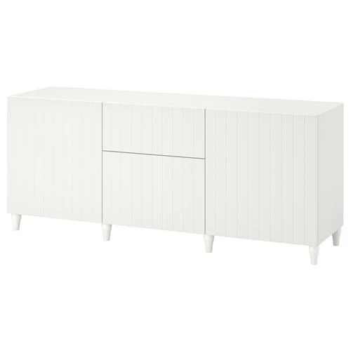 Комбинация для хранения - IKEA BESTÅ/BESTA/БЕСТА/ БЕСТО ИКЕА, 180x42x74 см, белый (изображение №1)