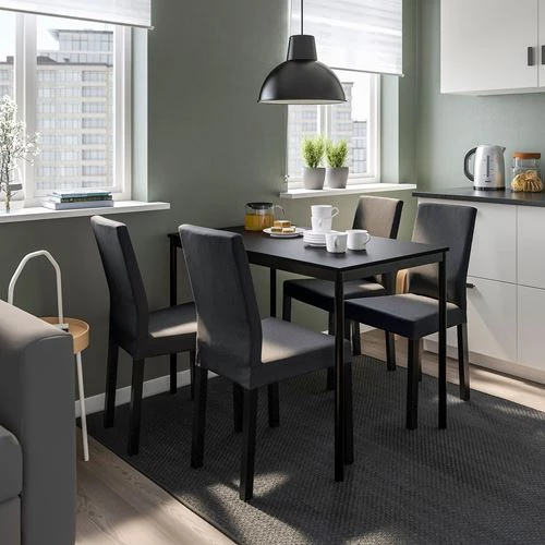 Стул - IKEA KÄTTIL /KATTIL,89х46х52 см, темно-серый/черный, КЭТТИЛ ИКЕА (изображение №2)