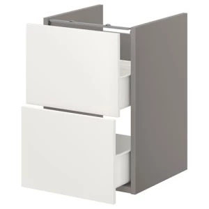 Тумба под умывальник - ENHET  IKEA/ ЭНХЕТ ИКЕА, 40x42x60 см, белый/серый